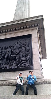 Drengene kom endelig op på Lord Nelson statuen